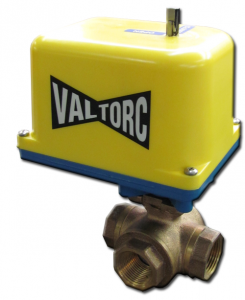 Actuated 3-Way Brass Ball Valve (Electric)