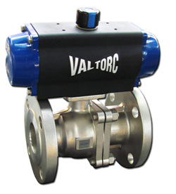 Actuated Stainless Steel Flanged Ball Valve (Pneumatic)