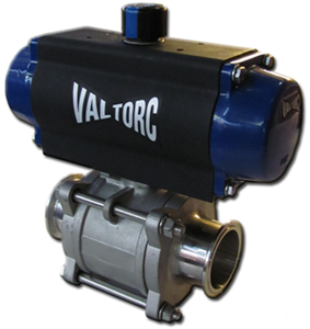 Actuated Sanitary Tri-Clamp Ball Valve (Pneumatic)